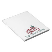  ontwerp voor fietsen en kerstbomen notitieblok (Schuin)