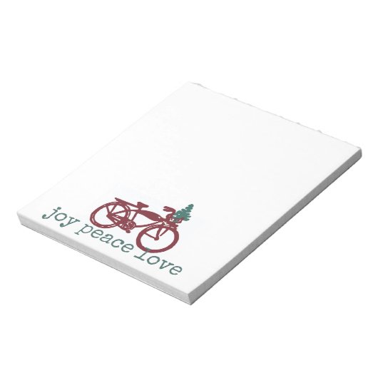  ontwerp voor fietsen en kerstbomen notitieblok (Linkerzijde)