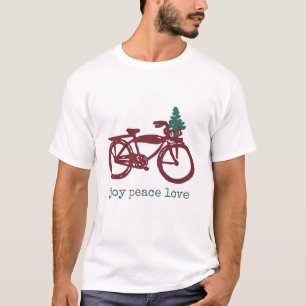  ontwerp voor fietsen en kerstbomen t-shirt