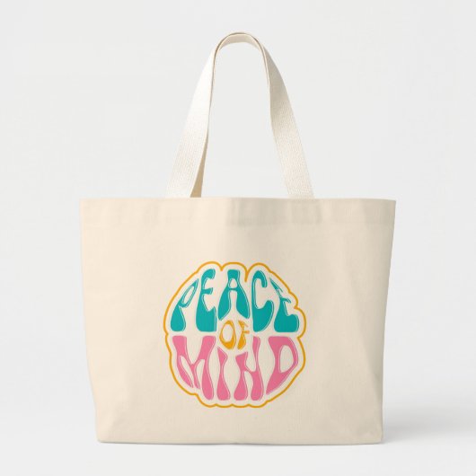 ontwerp voor gemoedsrust grote tote bag (Voorkant)