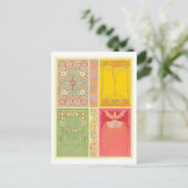  ontwerp voor geometrische stof/textiel briefkaart (Staand voorkant)