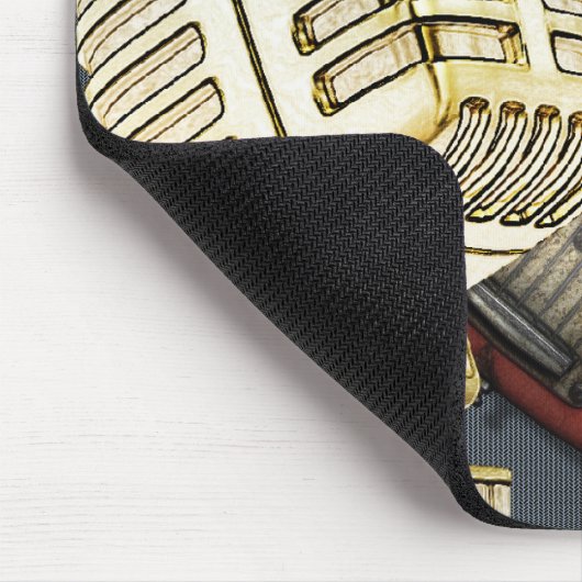 ontwerp voor gitaar en microfoon muismat (Hoek)