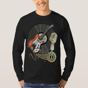 ontwerp voor gitaar en microfoon t-shirt