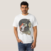 ontwerp voor gitaar en microfoon t-shirt (Voorkant volledig)