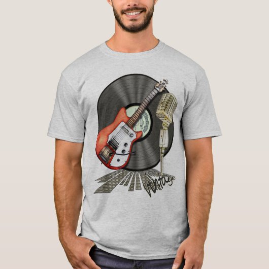  ontwerp voor gitaar en microfoon t-shirt (Voorkant)