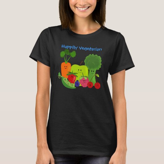 Ontwerp voor Happy Fruits en Grogetables T-shirt (Voorkant)