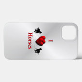 Ontwerp voor hart- en stuurpaarden Case-Mate iPhone case (Achterkant (horizontaal))