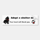 Ontwerp voor het Adopteren van een Asielhond Bumpersticker (Voorkant)