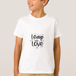 ontwerp voor het afbeelding van "Leap into Love". T-shirt