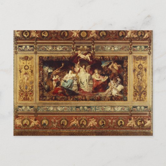 Ontwerp voor het gordijn bij de opera van Dresden Briefkaart (Voorkant)