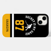Ontwerp voor hockey-opa-truitnummer Case-Mate iPhone case (Achterkant (horizontaal))