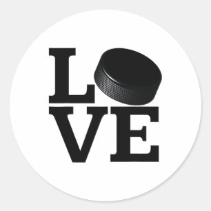 Ontwerp voor hockeypucks voor fans ronde sticker