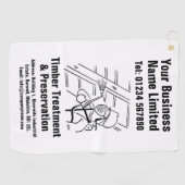 Ontwerp voor houtverwerking en behoud golfhanddoek (Horizontaal)