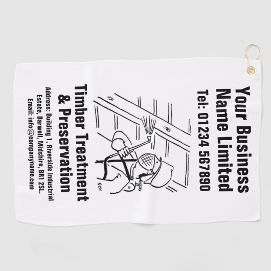 Ontwerp voor houtverwerking en behoud golfhanddoek (Horizontaal)