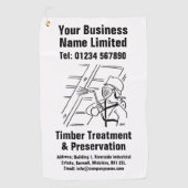 Ontwerp voor houtverwerking en behoud golfhanddoek (Voorkant)