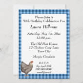  ontwerp voor kanning Jar Blue Gingham Kaart (Achterkant)