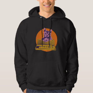 Ontwerp voor kat synthesizer muziekproducenten hoodie
