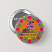 Ontwerp voor kat synthesizer muziekproducenten ronde button 5,7 cm (Voorkant /achterkant)