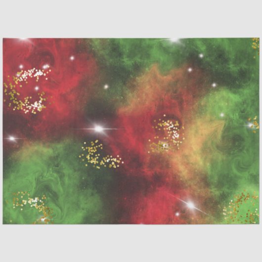 Ontwerp voor kerstgalaxy Glitter-reeks 5 Tissuepapier (Voorkant)