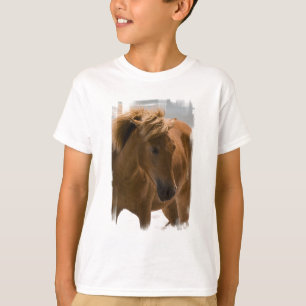 Ontwerp voor kinderen van kastanjepaarden t-shirt