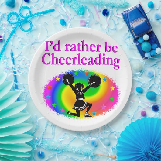 ONTWERP VOOR KUSTMATIGE EN KLEURLOPENDE CHEERLEIDI PAPIEREN BORDJE (Feest)