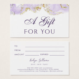 ontwerp voor lavender marbling Cadeausse Kaart