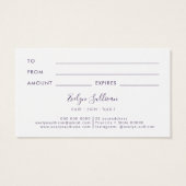 ontwerp voor lavender marbling Cadeausse Kaart (Achterkant)