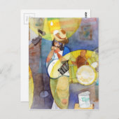 Ontwerp voor muziek van Delta Blues Briefkaart (Voorkant / Achterkant)