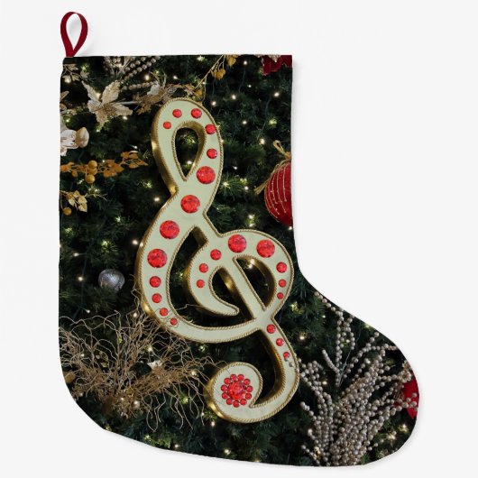 Ontwerp voor muziekkerststouwing grote kerstsok (Voorkant)