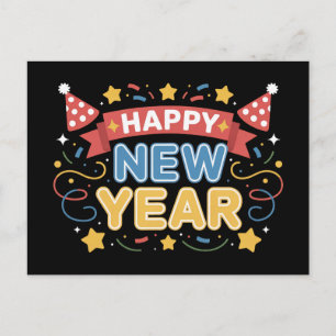 Ontwerp voor Nieuwjaarsviering Briefkaart