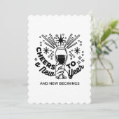 Ontwerp voor Nieuwjaarsviering met 'Proost op een  Feestdagenkaart (Staand voorkant)