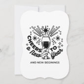 Ontwerp voor Nieuwjaarsviering 'Proost op een Nieu Kaart (Voorkant)