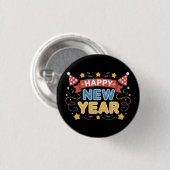 Ontwerp voor Nieuwjaarsviering Ronde Button 3,2 Cm (Voorkant /achterkant)