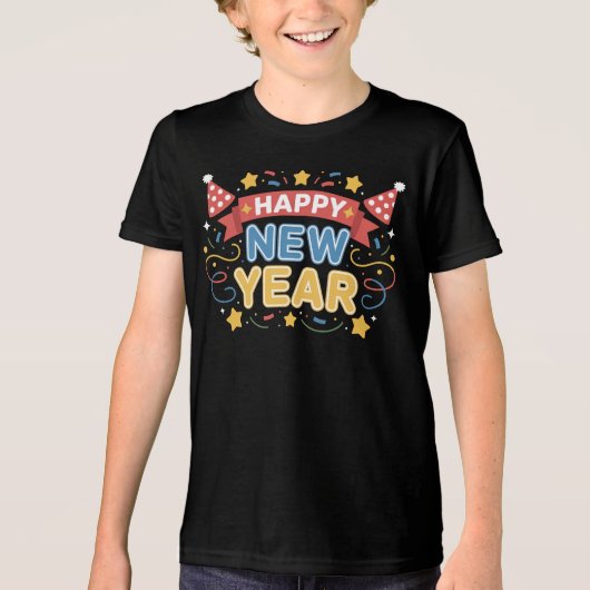Ontwerp voor Nieuwjaarsviering Tri-Blend Shirt (Voorkant)