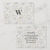 ontwerp voor pastel van de terrazzopastei van de visitekaartje (Voorkant / Achterkant)