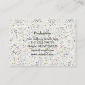 ontwerp voor pastel van de terrazzopastei van de visitekaartje (Achterkant)