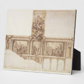 Ontwerp voor plafondmuren en trappen (pen, bruin) fotoplaat (Zijkant)