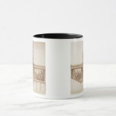 Ontwerp voor plafondmuren en trappen (pen, bruin) mok (Midden)