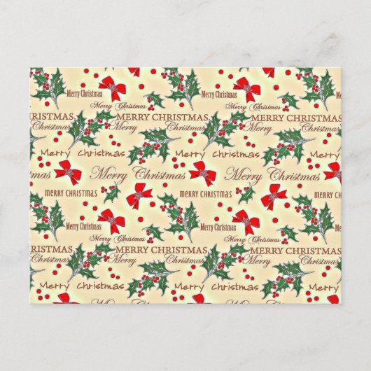 Ontwerp voor prettige kerstfeestdagen briefkaart (Voorkant)