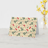 Ontwerp voor prettige kerstfeestdagen kaart (Gele Bloem)