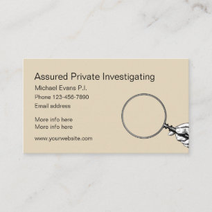 Ontwerp voor privédetective visitekaartje