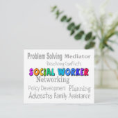 Ontwerp voor professionele taken voor werknemers briefkaart (Staand voorkant)