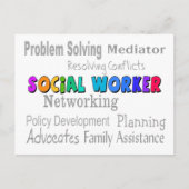 Ontwerp voor professionele taken voor werknemers briefkaart (Voorkant)