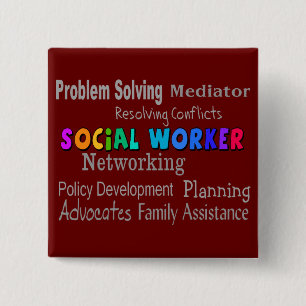 Ontwerp voor professionele taken voor werknemers vierkante button 5,1 cm