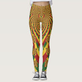 Ontwerp voor Rasta-kleuren Leggings (Voorkant)