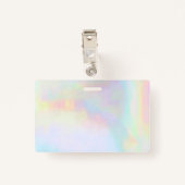 ontwerp voor regenboogpastelkleuren badge (Achterkant met clip)