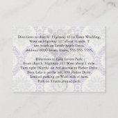 ontwerp voor reguliere paarse grijs en roomdemper informatiekaartje (Achterkant)