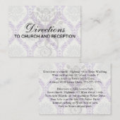 ontwerp voor reguliere paarse grijs en roomdemper informatiekaartje (Voorkant / Achterkant)