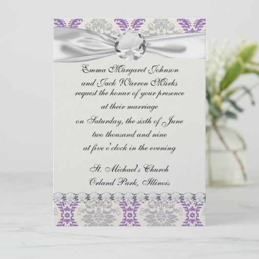 ontwerp voor reguliere paarse grijs en roomdemper kaart (Staand voorkant)