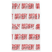 ontwerp voor rode en zwarte blije verjaardag klein cadeauzakje (Achterkant)